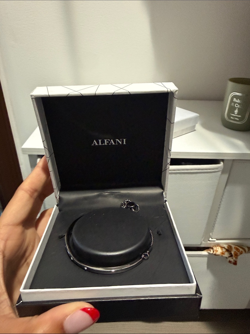 Alfani Silver-Tone Bracelet with Black Presentation Box